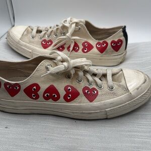 Converse All Star Converse Play Brown Sole heart with eyes design size 10